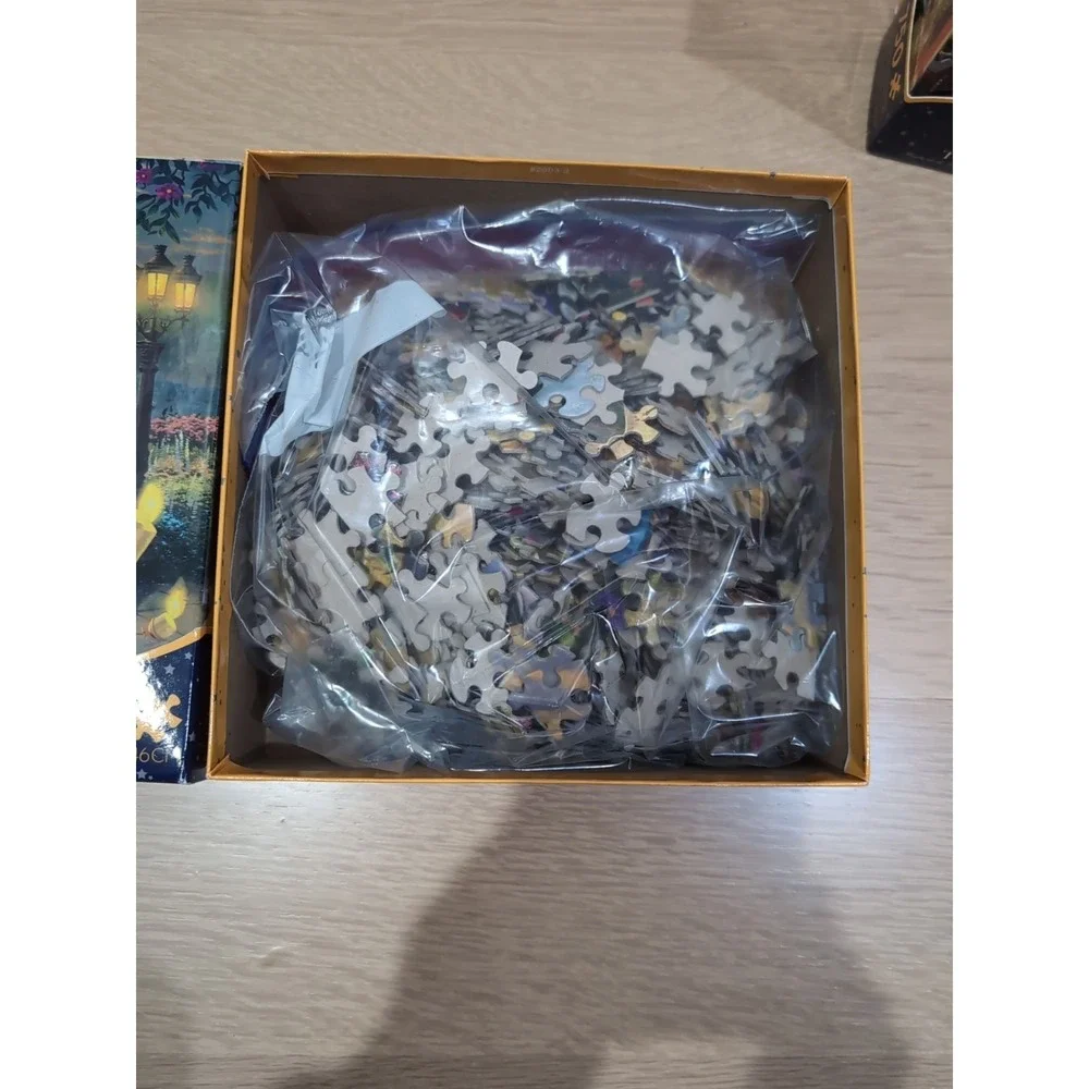Lot Of  2 Disney Thomas Kinkade Beauty & The Beast Minne Mickey 750 Pc Puzzle